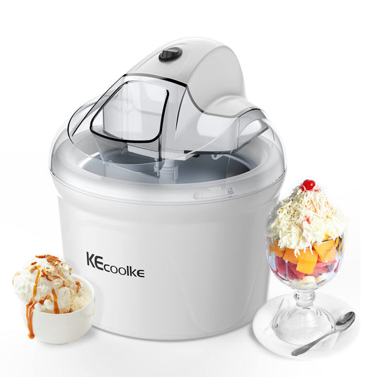 KECOOLKE Ice Cream Maker, Teacher Appreciation Gifts Electric Ice Cream Machine Soft Serve Homemade 1.5 Quart Frozen Yogurt, Sorbet, Gelato