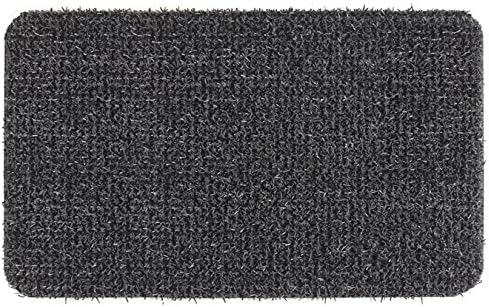 CLEAN MACHINE 10376911 Astroturf Dirt Trapper Doormat, 23.5" x 35.5", Flair Flint Gray