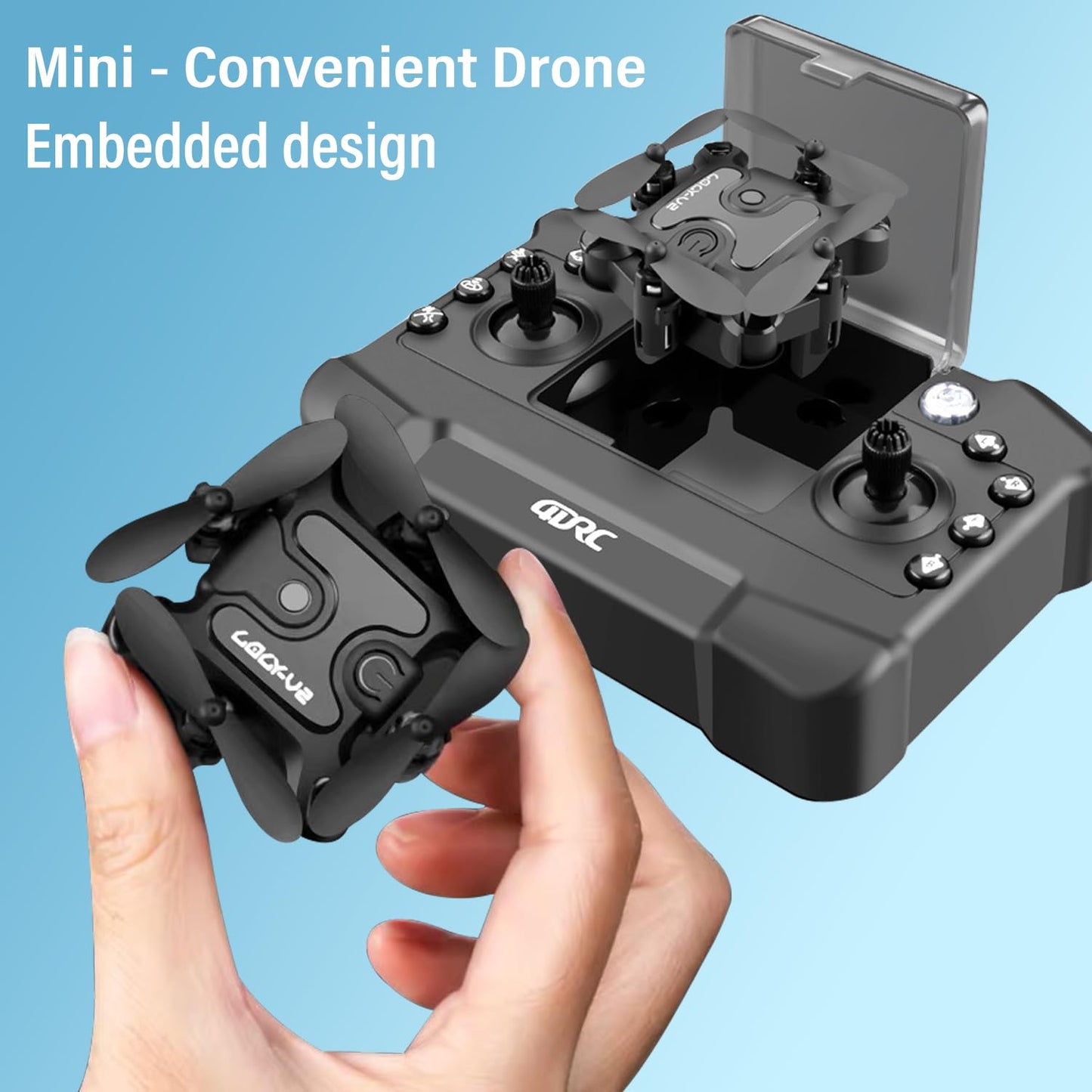 Mini Drone with 4K Camera Six-axis Stabilization Mini Shuttle Foldable FPV Drone Compact Covert UAV One Key Take Off/Land,Headless Mode,Support 360 Degree Flip