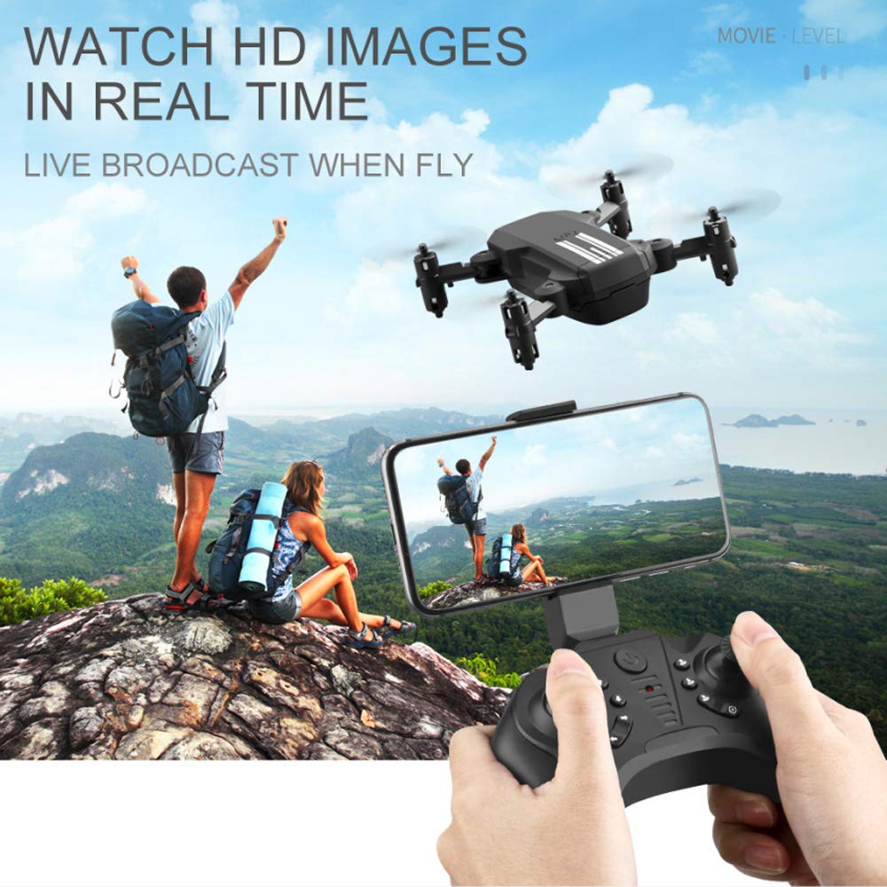 Mini Drone for Kids and Adults, GoolRC LS-MIN RC Quadcopter with 1080P Camera, 360° Flip, Gesture Photo/Video, Track Flight, Altitude Hold, Headless Mode, Include Carry Bag and 3 Batteries (Black)