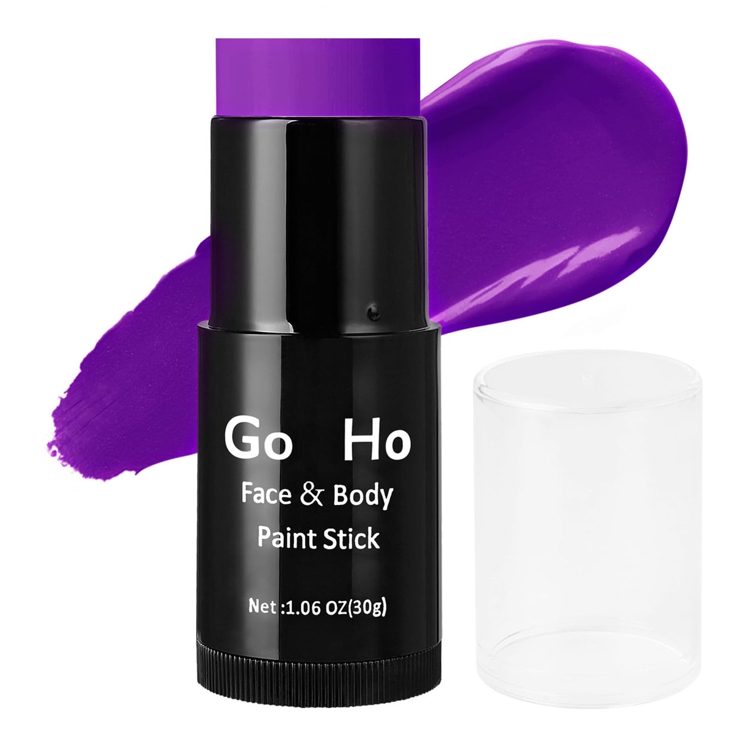 Go Ho Cream-Blendable Purple Face Paint Stick,Full-coverage Purple Body Paint Stick for Adults Children Halloween Cosplay SFX Witch Devil Makeup,Waterproof Purple Eye Black Stick