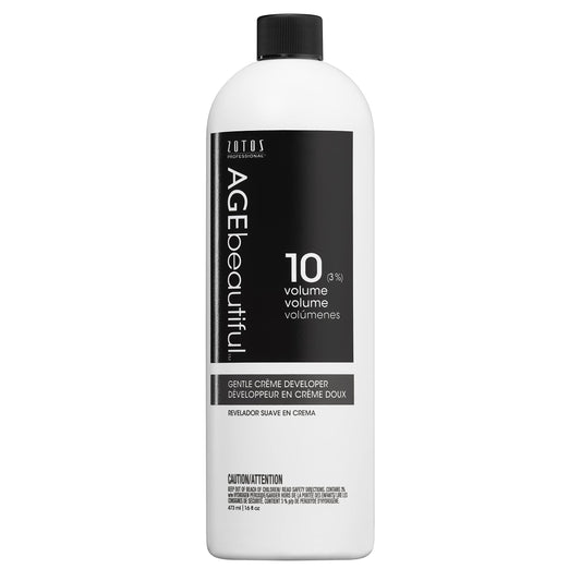 AGE beautiful 10 Volume Gentle Creme Hair Developer | For Permanent Hair Color Dyes, Toners, Lighteners | Professional Salon Coloring | Long Lasting Haircolor | 16 Fl Oz