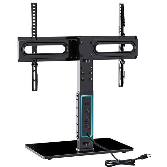 WALI TV Stand with Power Outlet, Universal TV Mount Stand for 32-70 inch TVs, 6 Height Adjustable and 70° Swivel TV Mount Stand Holds up to 88lbs, Max VESA 600x400mm(TVDVD-5P)