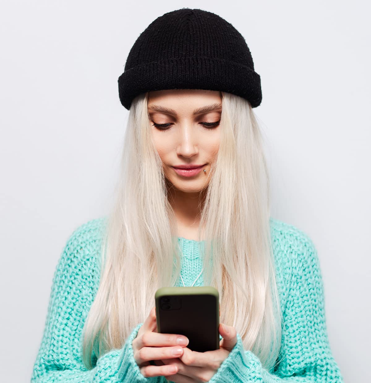 KBW-282 BLK Classic Warm Winter Fisherman Beanie Hats Acrylic Ribbed Knit Cuff Daily Cap