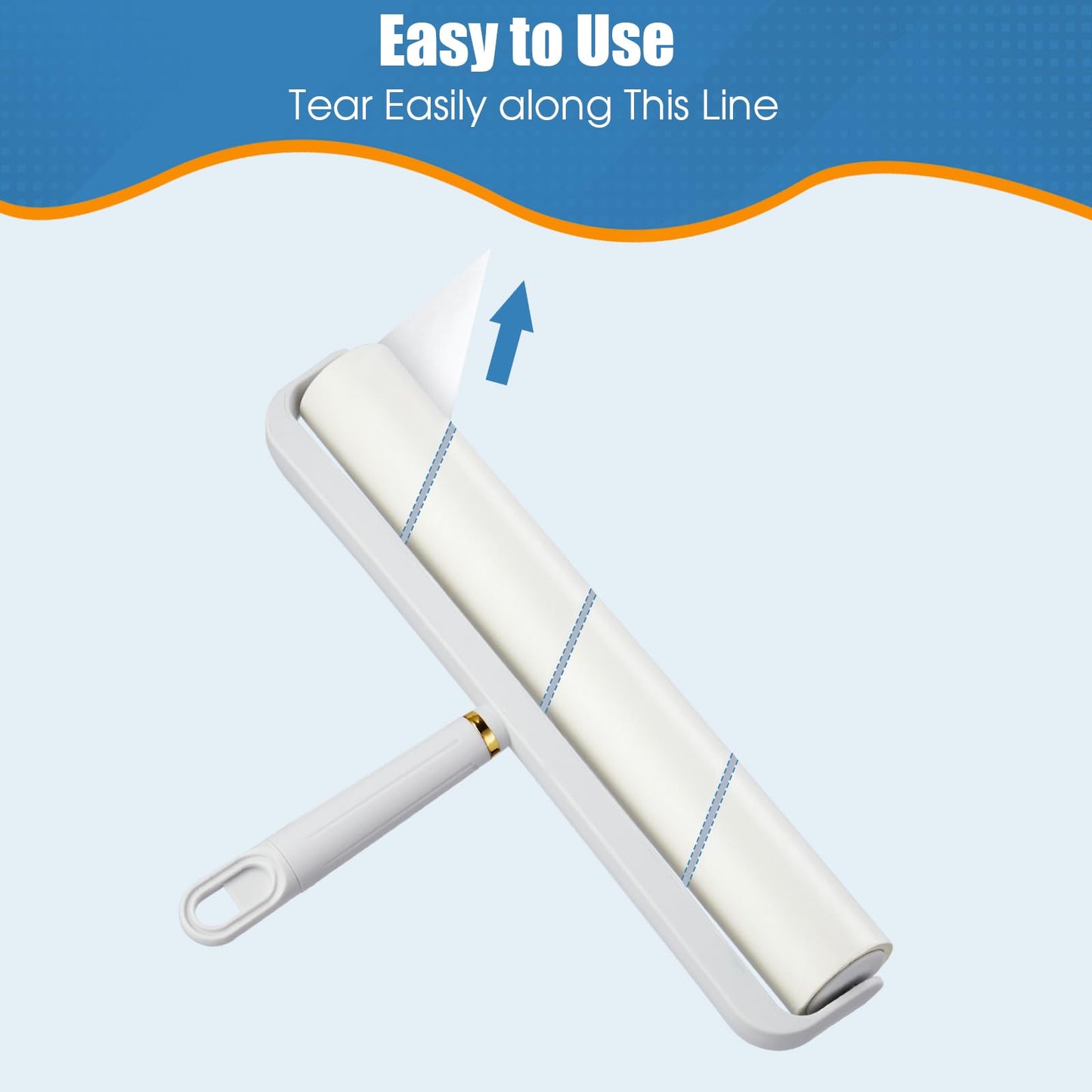 Dymoll 14.17" Large Lint Rollers for Pet Hair Extra Sticky, 360 Sheets Roller with Long Handle for Cleaning Carpets, Clothing, Couch, Furniture Wall Cleaner Mop Dust Remover