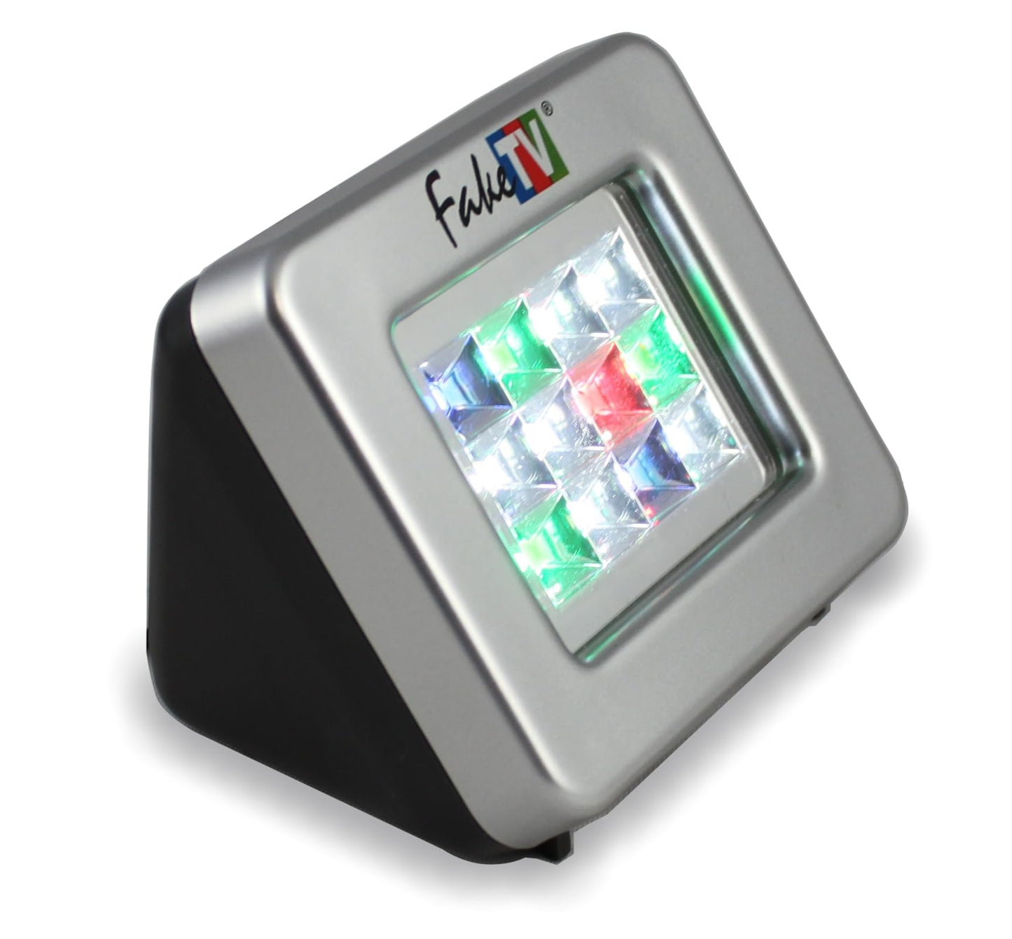 FakeTV - FTV-11 - Advanced Burglar Deterrent Device – Widescreen Realistic Television Simulator with Reflective Lens - Dummy Home Security Device with Lights – Protect Your House & Valuables