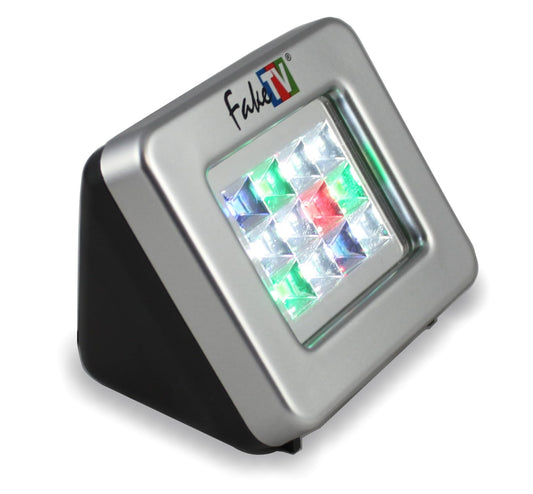 FakeTV - FTV-11 - Advanced Burglar Deterrent Device – Widescreen Realistic Television Simulator with Reflective Lens - Dummy Home Security Device with Lights – Protect Your House & Valuables