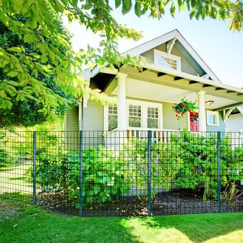 ARIFARO Fence Posts 3 Feet Sturdy Duty Metal Fencing Poles, Pack of 16, No Dig Garden U Post for Wire Fencing Steel Post for Yard, Outdoor Wire