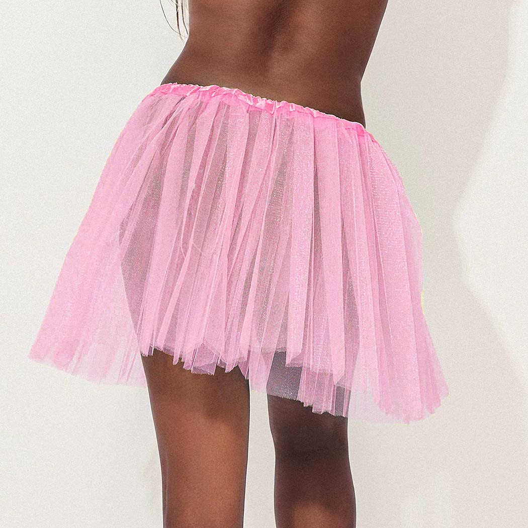 RELBCY Women's Tutu Skirt Layered Tulle Tutus Ballet Dance Tutus Skirt Party Princess Tutu Costume for Women and Girls (Pink)