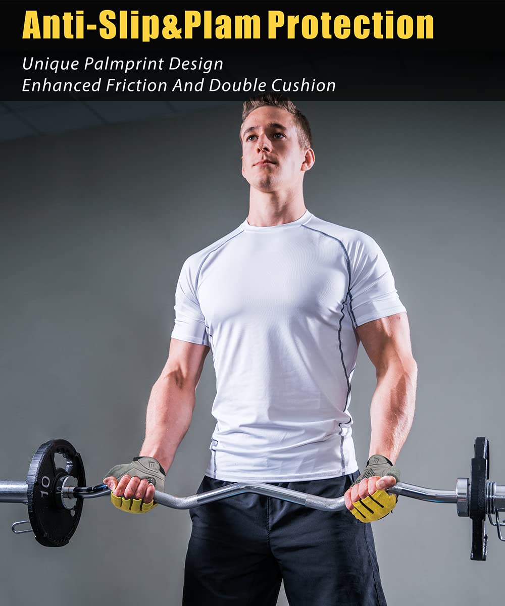 sunnex Gym Gloves for Women, Workout Gloves Women, Fingerless Gloves for Weightlifting, Lightweight Breathable Fitness Gloves, Sports Gloves for Training Lifting Weight Cycling Climbing Rowing