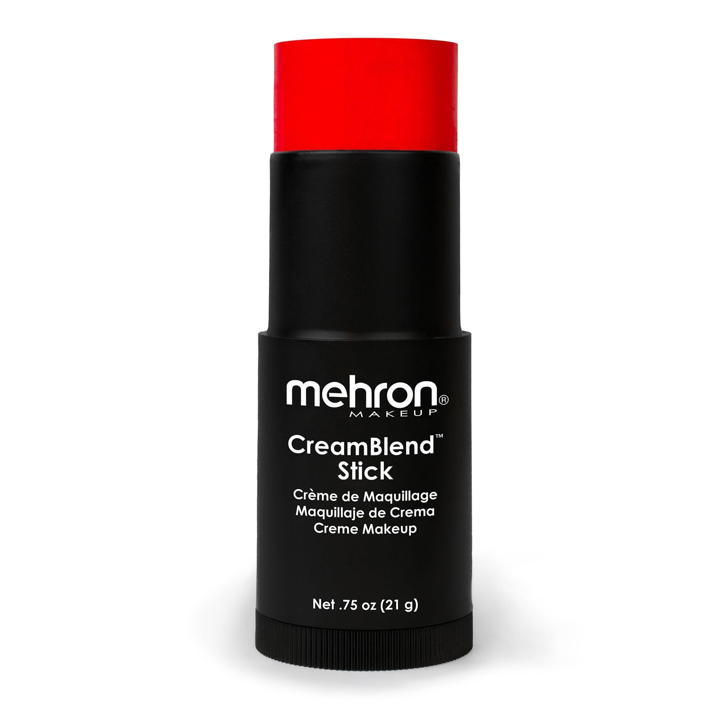 Mehron Makeup CreamBlend Stick | Face Paint, Body Paint, & Foundation Cream Makeup | Perfect for Halloween .75 oz (21 g) (Really Bright Red)