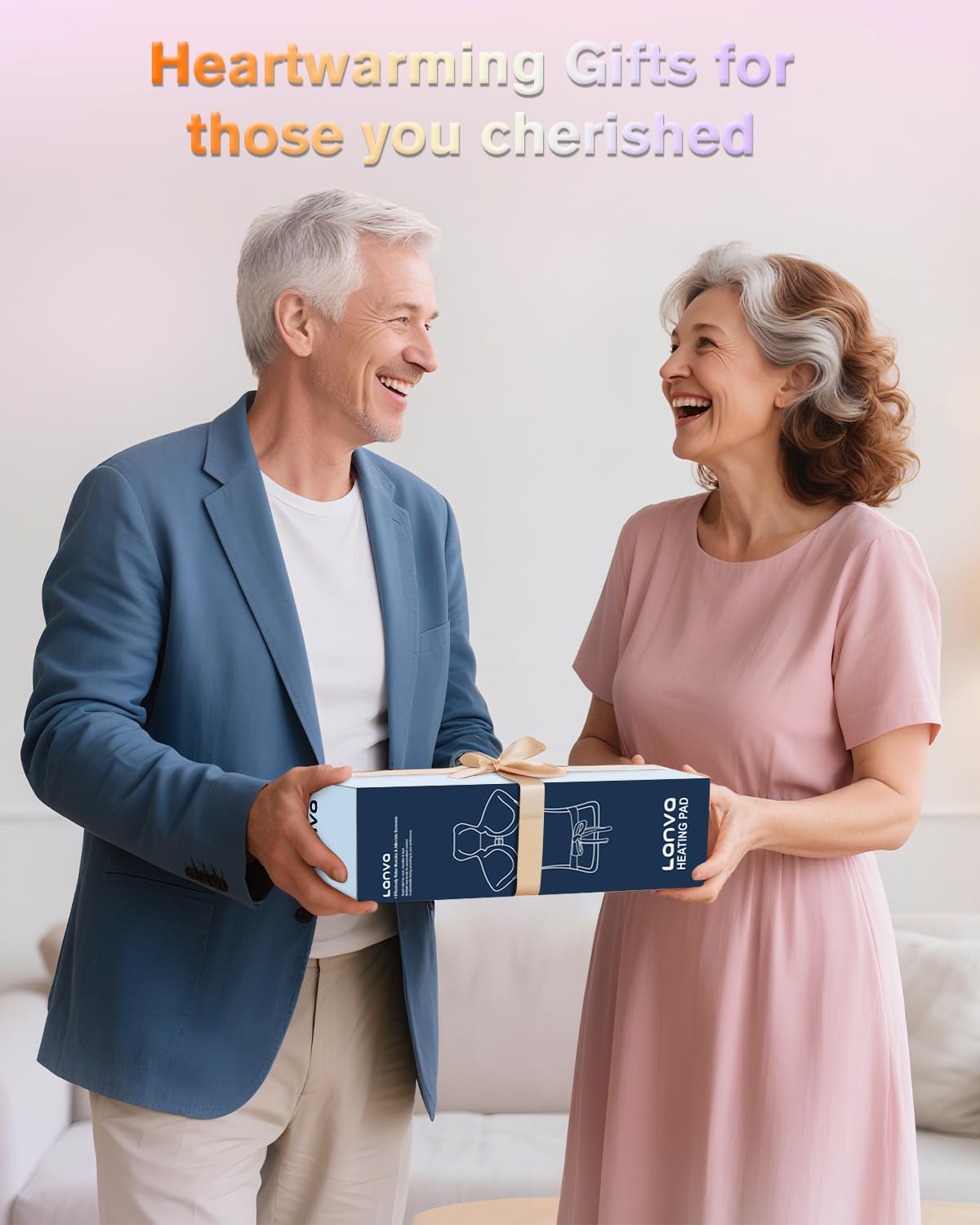 Heating Pad for Neck and Shoulders and Back, Pain Relief Electric Heating Pad Large Size 24”X33” with 4 Timers, 6 Heat Levels and Auto-Off, Birthday Gifts for Women Men Mom Wife and Grandma - Purple