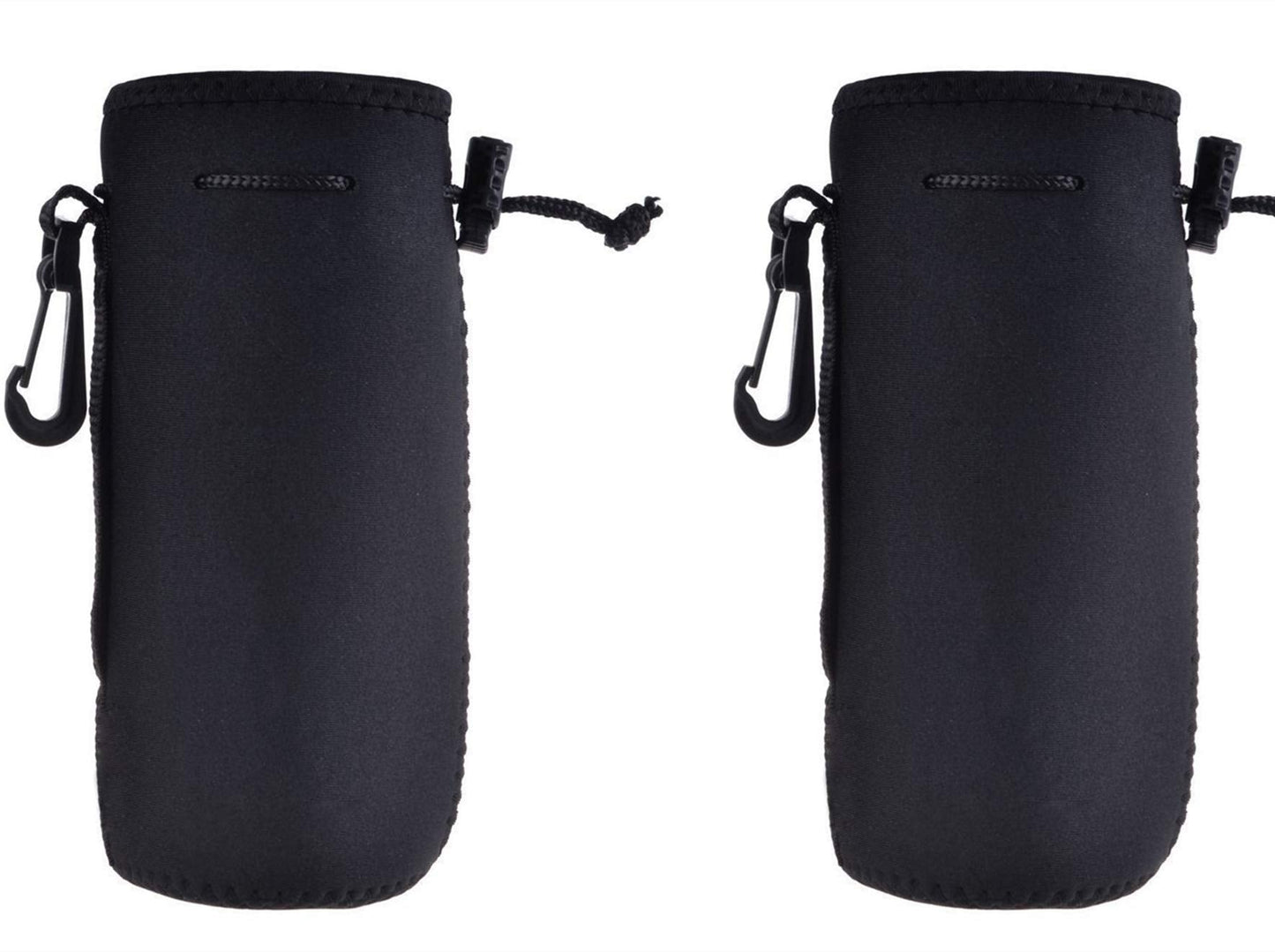 Water Bottle Sleeve, Protable Neoprene Insulated Water Bottle Cooler Cooler Carrier Cover Sleeve Tote Bag Pouch Holder Strap for Kid Children Women MEN Biker (BLACK 2 PACK)