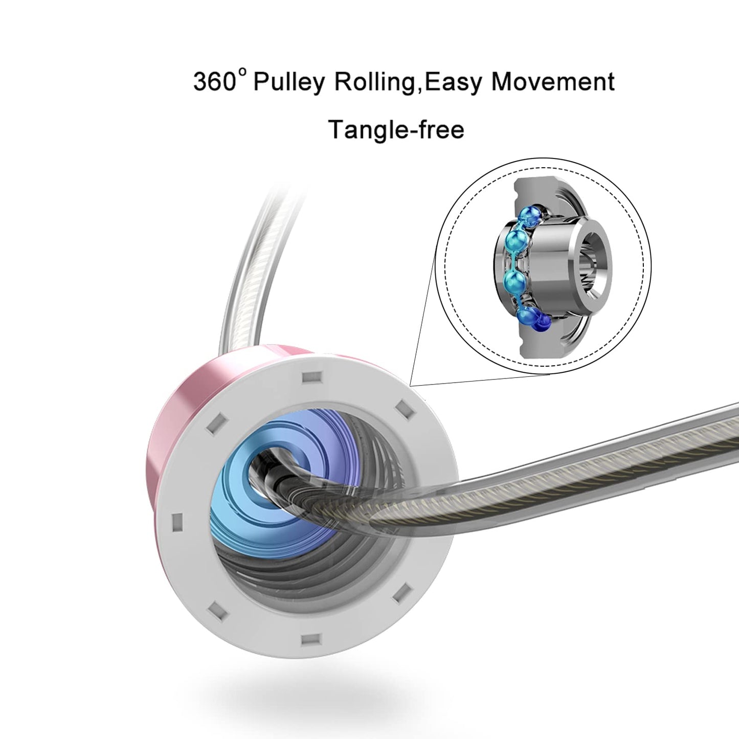 Gaoykai weighted jump rope for handle,Tangle-Free PU Wire rope with bearing comfortable foam handle,skipping rope for workout and fitness training for men women and kids