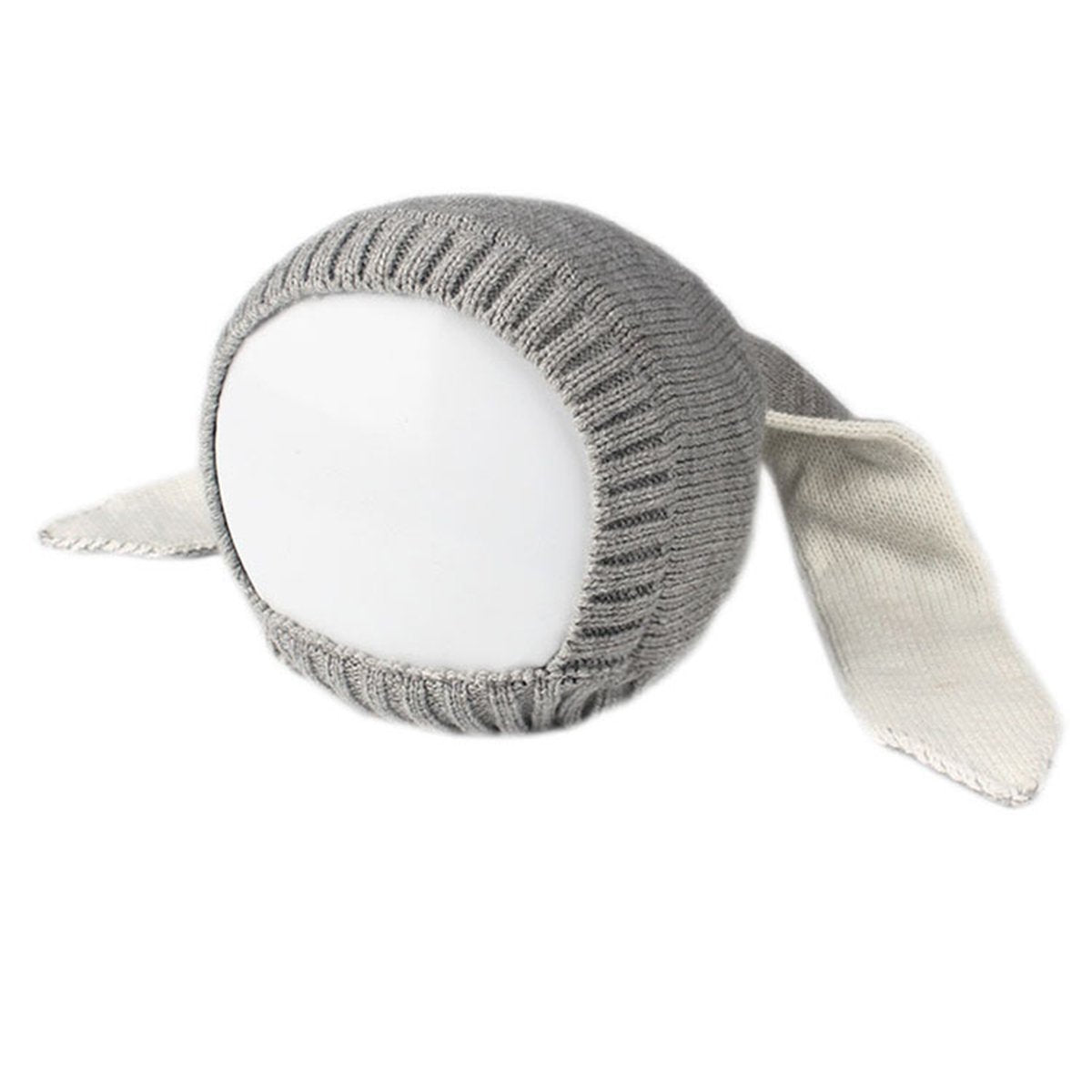 xsby Kids Winter Beanie Hat, Baby Infant Knit Hat Crochet Bunny Ear Warm Hat for Winter Grey(Plus Cashmere)