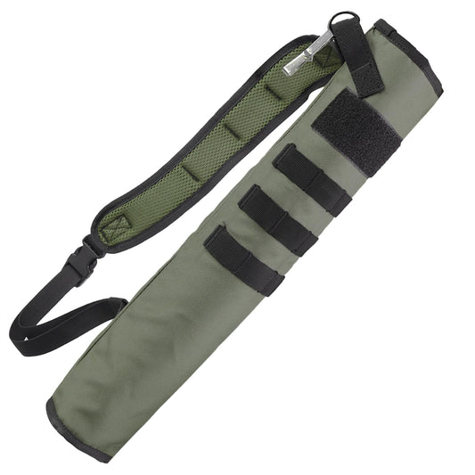 KRATARC Archery Lightweight Back Arrow Quiver Dual Use Foldable Compact Hip Arrows Bag with Molle System Hanged for Target Shooting (Ranger Green - diameter 3.5'')