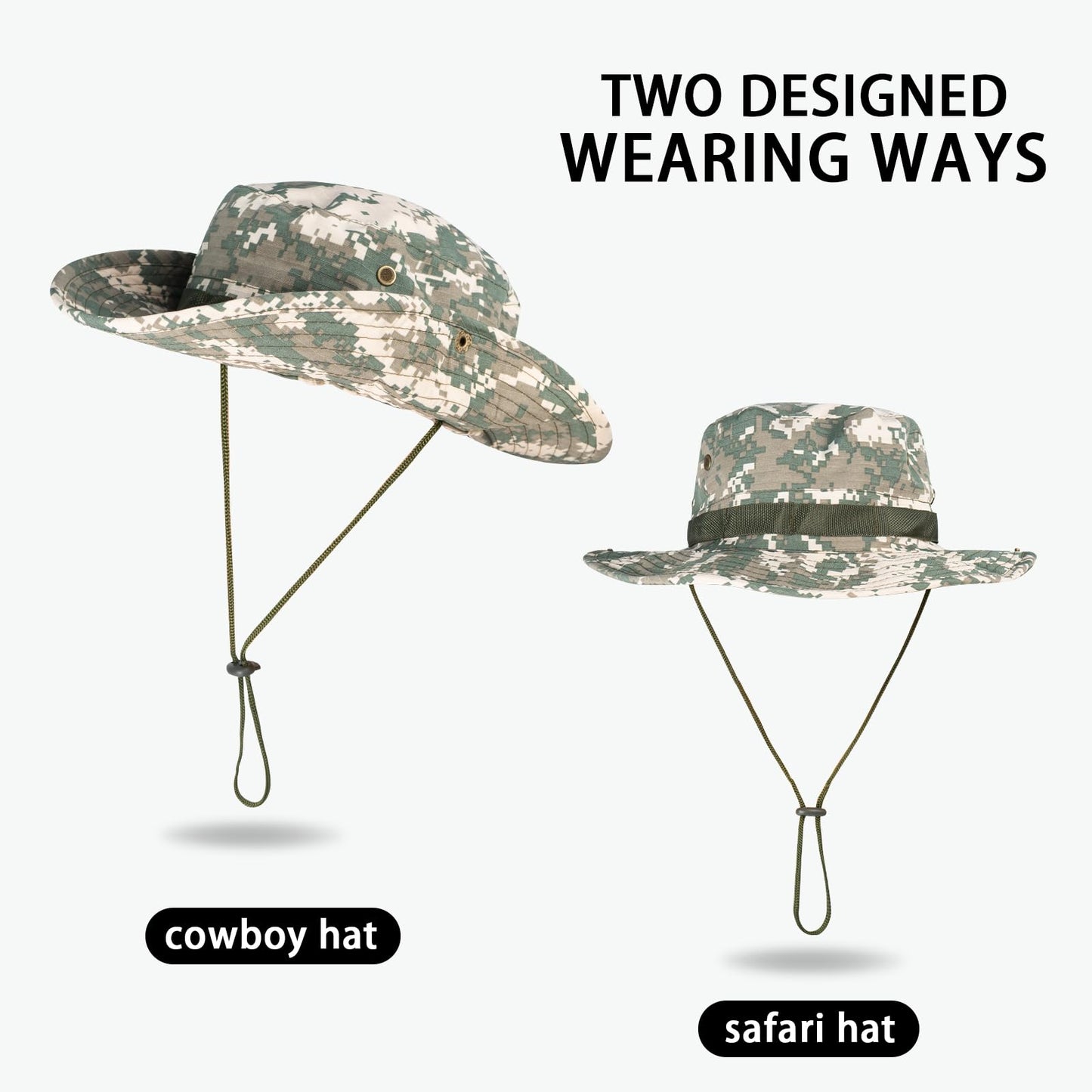 Sun Hats for Men Women Bucket Hat UPF 50+ UV Protection Boonie Hat for Safari Fishing Hiking Garden Beach