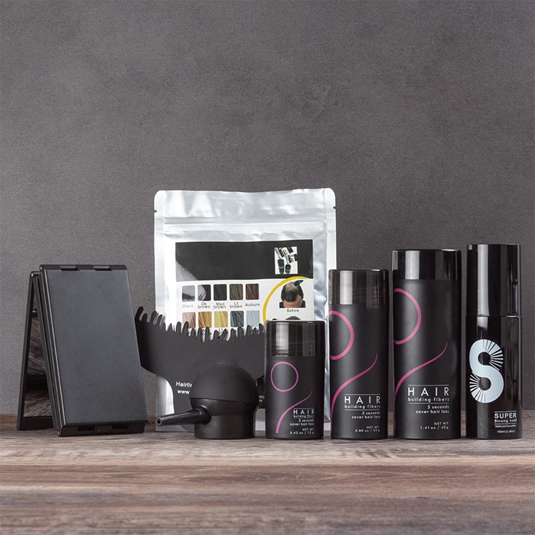 Hair Fibers Hair Building Fibers 100% Undetectable Hair Fuller Thicker,Instantly Cover Sparse Hair 25g/0.88oz (midgold)