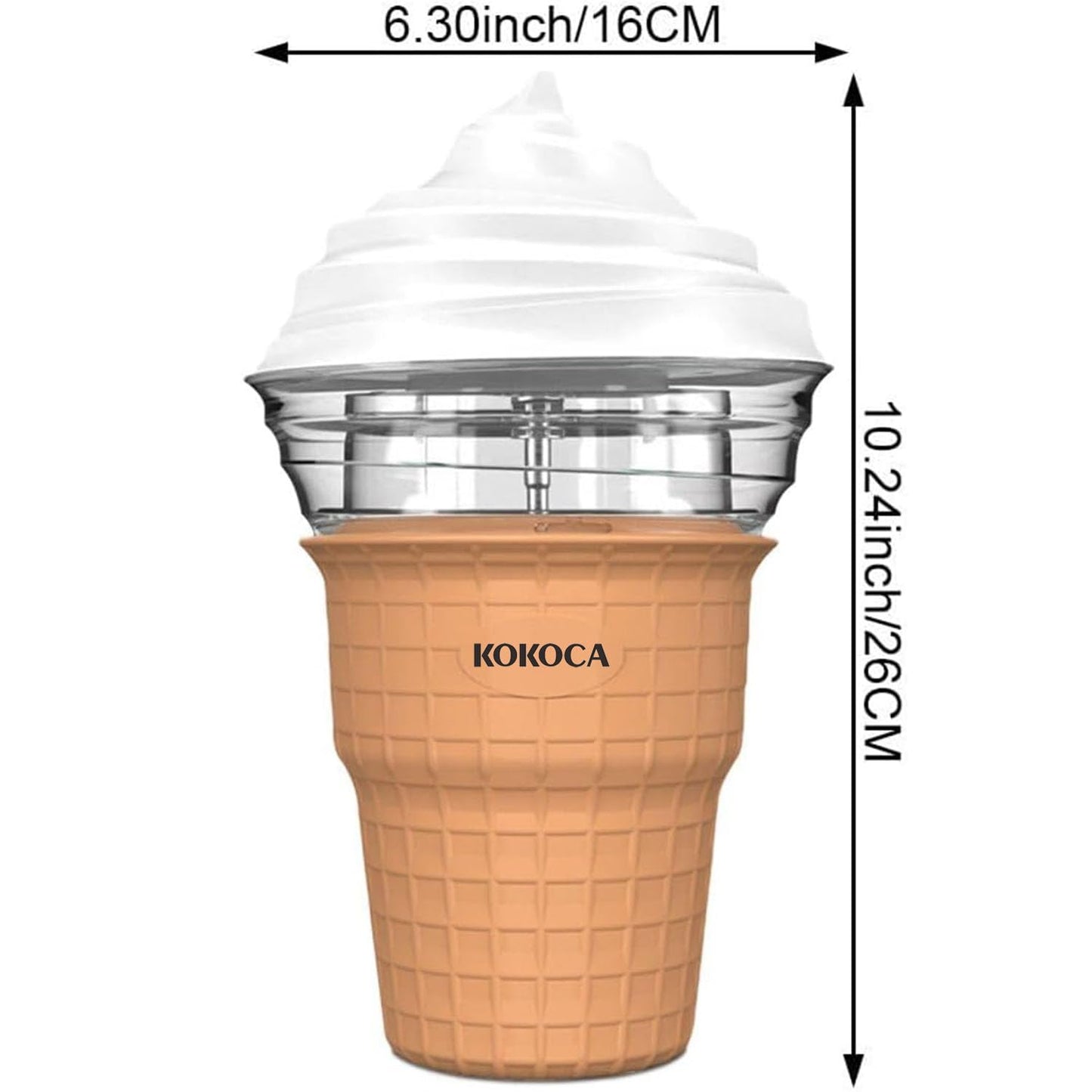 Electric Ice Cream Maker Machine, KOKOCA Multi-Purpose Soft Serve Ice Cream Machine for Homemade Gelato, Sorbet, Frozen Yogurt, Milkshakes, Frozen Drinks & More