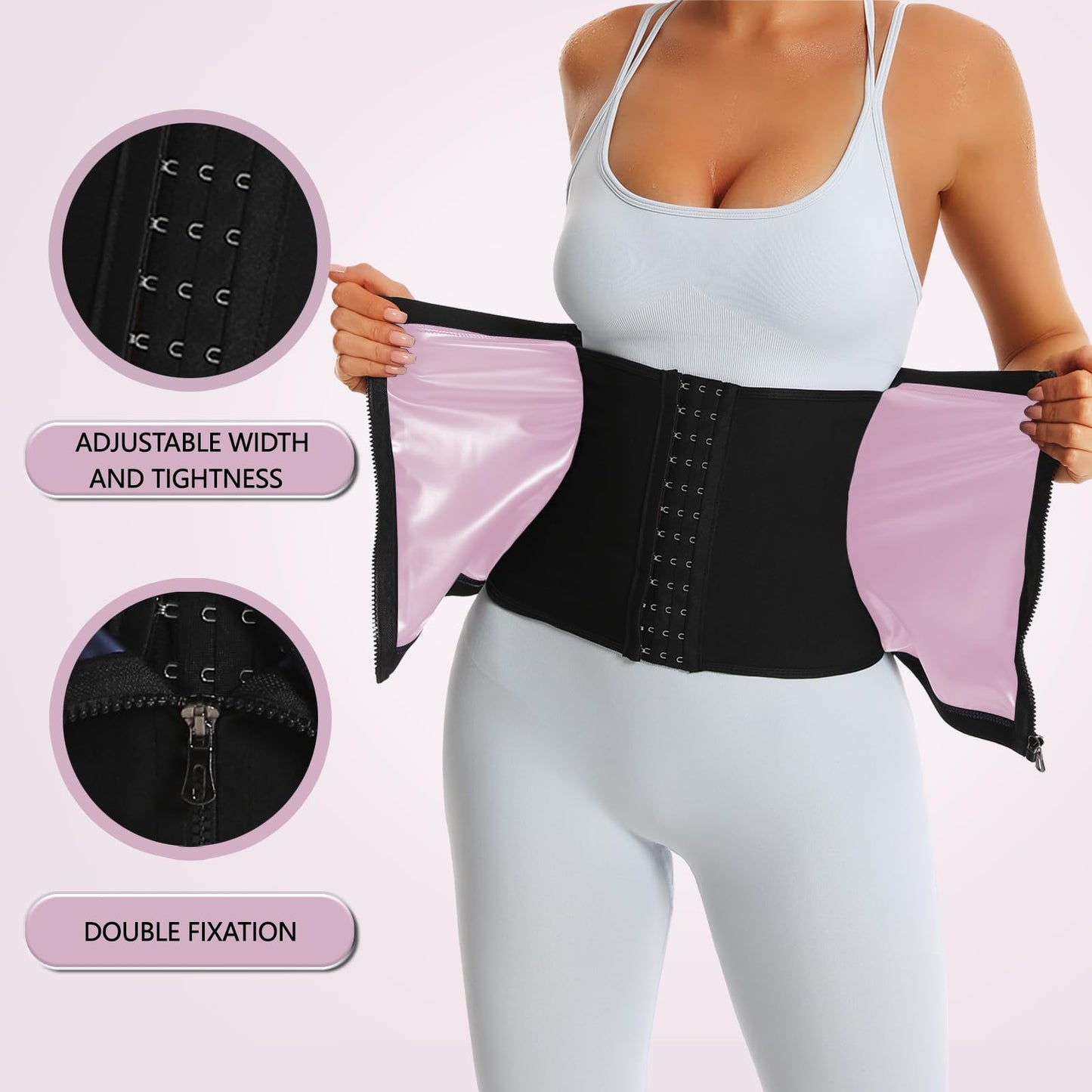 JBT Waist Trainer for Women,Sweat Band&Workout Waist Trainer for Women,Specially Designed for Women Waist Trimmer for Women (Pink, M)