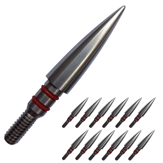 Aklisdlha Field Points arrowheads 100/125/150/200/300 Grains Archery Field Points,Stainless Steel Screw in Archery Field Tips and Broadheads (1 Dozen 12 PCS) (9/32″-100 Grains)