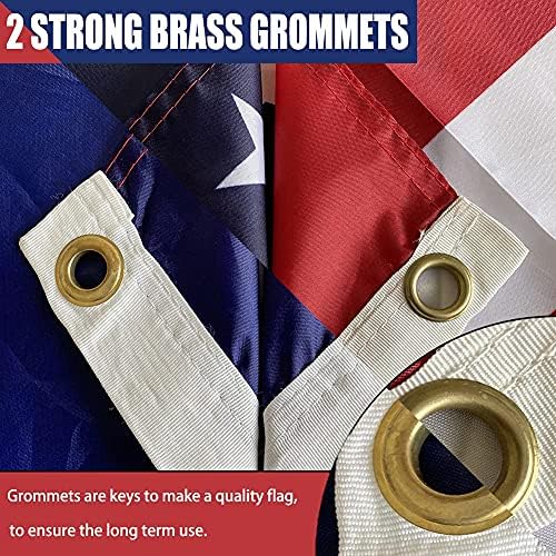 American and Texas State Flag Combo 3x5 Outdoor- Durable 100% Polyester Heavy Duty Fade Resistant US and Texas Flags Banner wall decor indoor