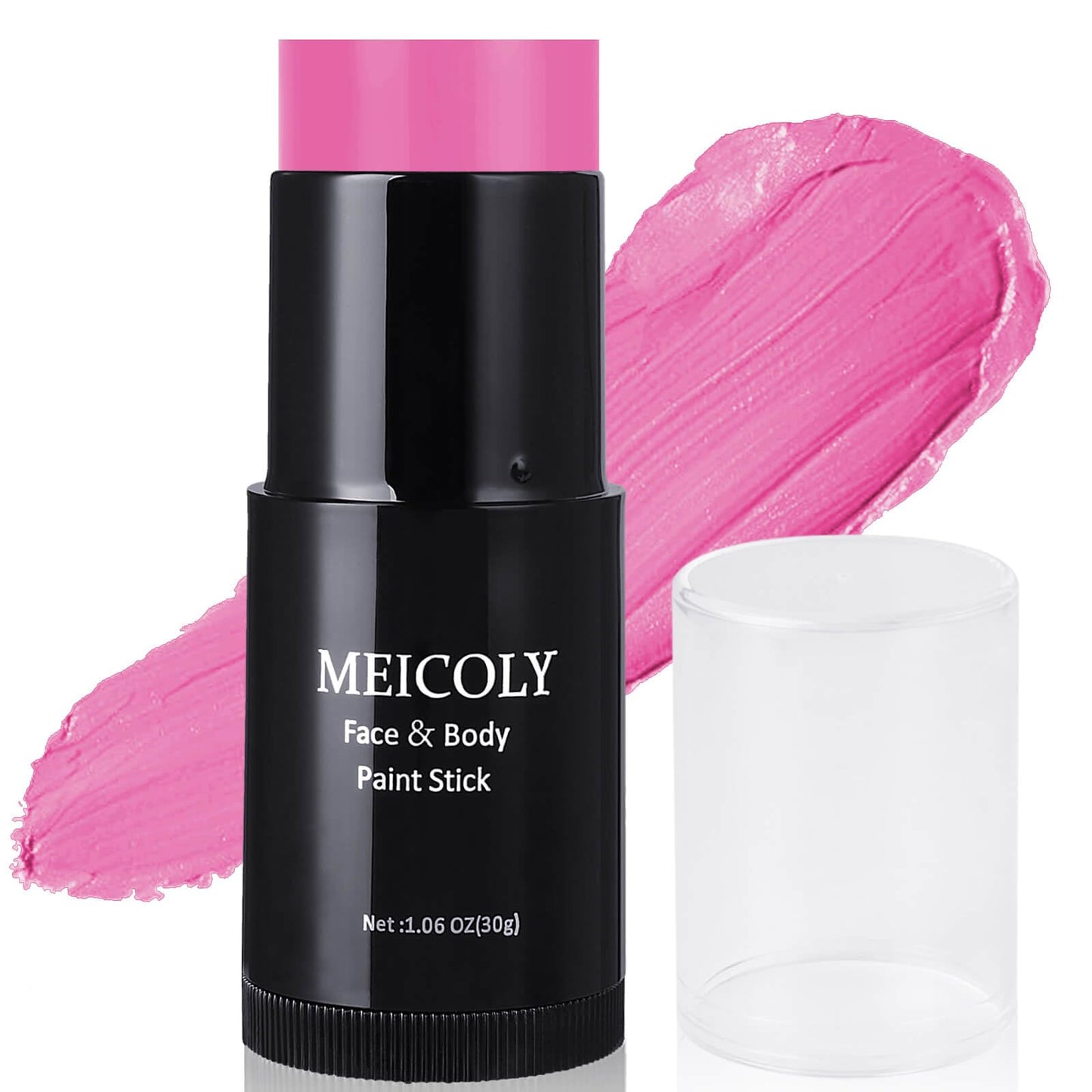 MEICOLY Pink Face Paint Stick(1.06 Oz),Cream Blendable Halloween Body Paint Stick,Sweatproof Waterproof Face Body Paint Makeup Oil Based Stick for Special Effects SFX Cosplay
