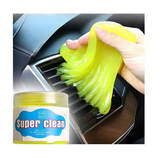 FALVFUN Car Cleaning Gel, Reusable Vehicle Air Vent Crevice Detailing Putty, Automotive Interior Detail Slime Cleaner Removal Tool Kit Accessories, Universal for SUV, Sedan, Truck (Yellow)