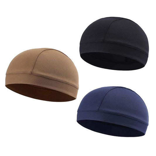 TOPLOR Moisture Wicking Skull Cap/Helmet Liner/Running Beanie Caps for Men - Motorcycle Cycling Breathable Dome Cap Sweatband