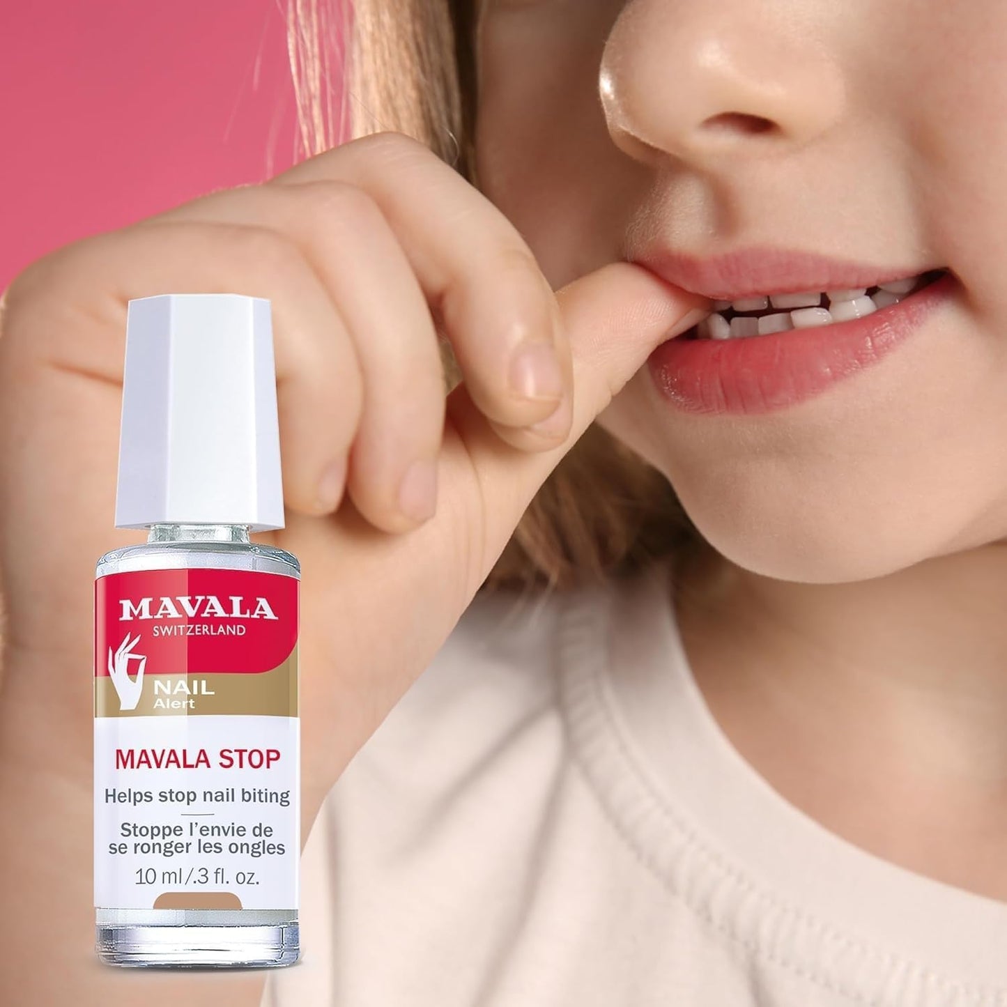 Mavala Stop Deterrent Nail Polish Treatment | Nail Care to Help Stop Putting Fingers In Your Mouth | Bitter Taste | Easy Application | For Ages 3+ | 0.3 Fl Oz