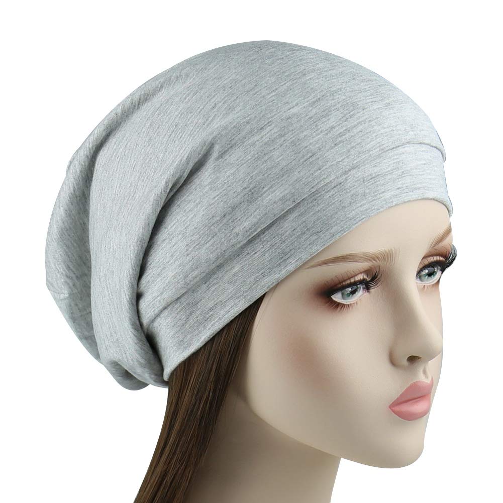 Alnorm Teenagers Cozy Satin Lined Jersey Beanie Light Gray