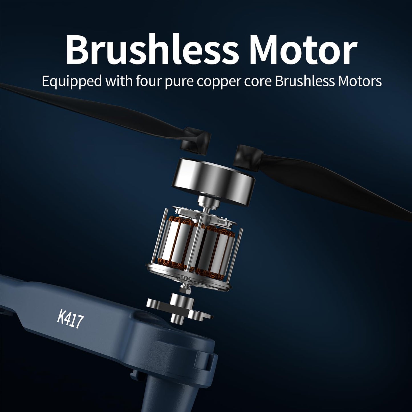 K417 Drone with Camera 1080P HD,Blue LED Lights AI Drones,90° Electric Adjustable with 2 Cameras for Adults,FPV Transmission,Remote Control Quadcopter with Altitude Hold for Beginners,Carry Case