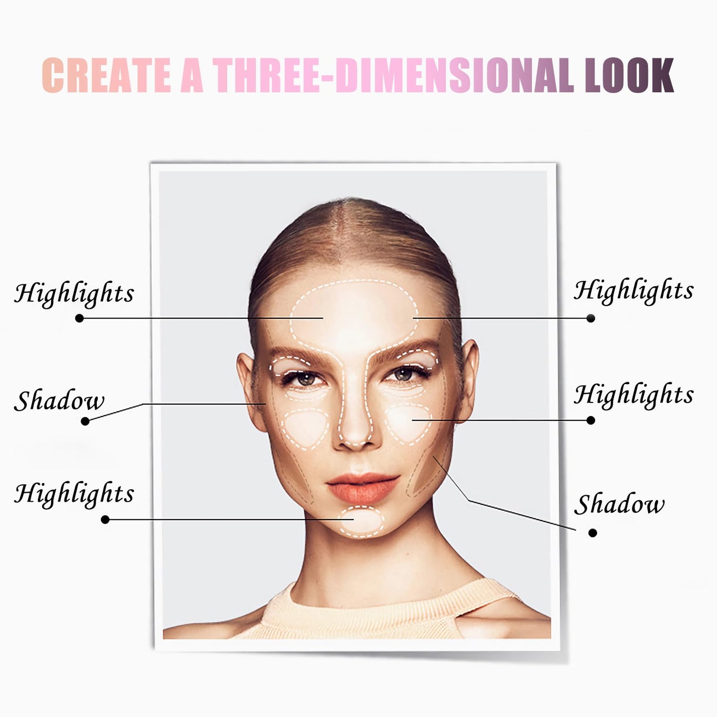 LSxia Contour Palette with Brush, Cream Contour Powder Palette Bronzer Powder Matte Bronzer Palette Cool Toned Contour Kit with Mirror for Face Sculpting Contour Makeup (#C02 Soft Brown)