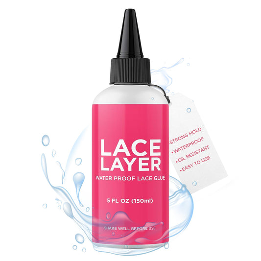 Lace Layer Lace Wig Adhesive - 5 oz - Invisible Bonding Glue for Lace Wigs, Frontals, and Closures, Waterproof & Humidity Resistant Lace Frontal Glue (Strong Hold) (5 oz)