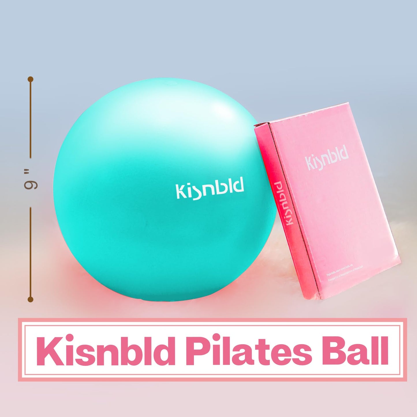 kisnbld Small Exercise Ball, 9 Inch Mini Pilates Ball, Anti Burst and Slip Resistant Mini Yoga Ball for Stability, Fitness, Physical Therapy, Stretching & Core Strength Workout at Home Gym & Office