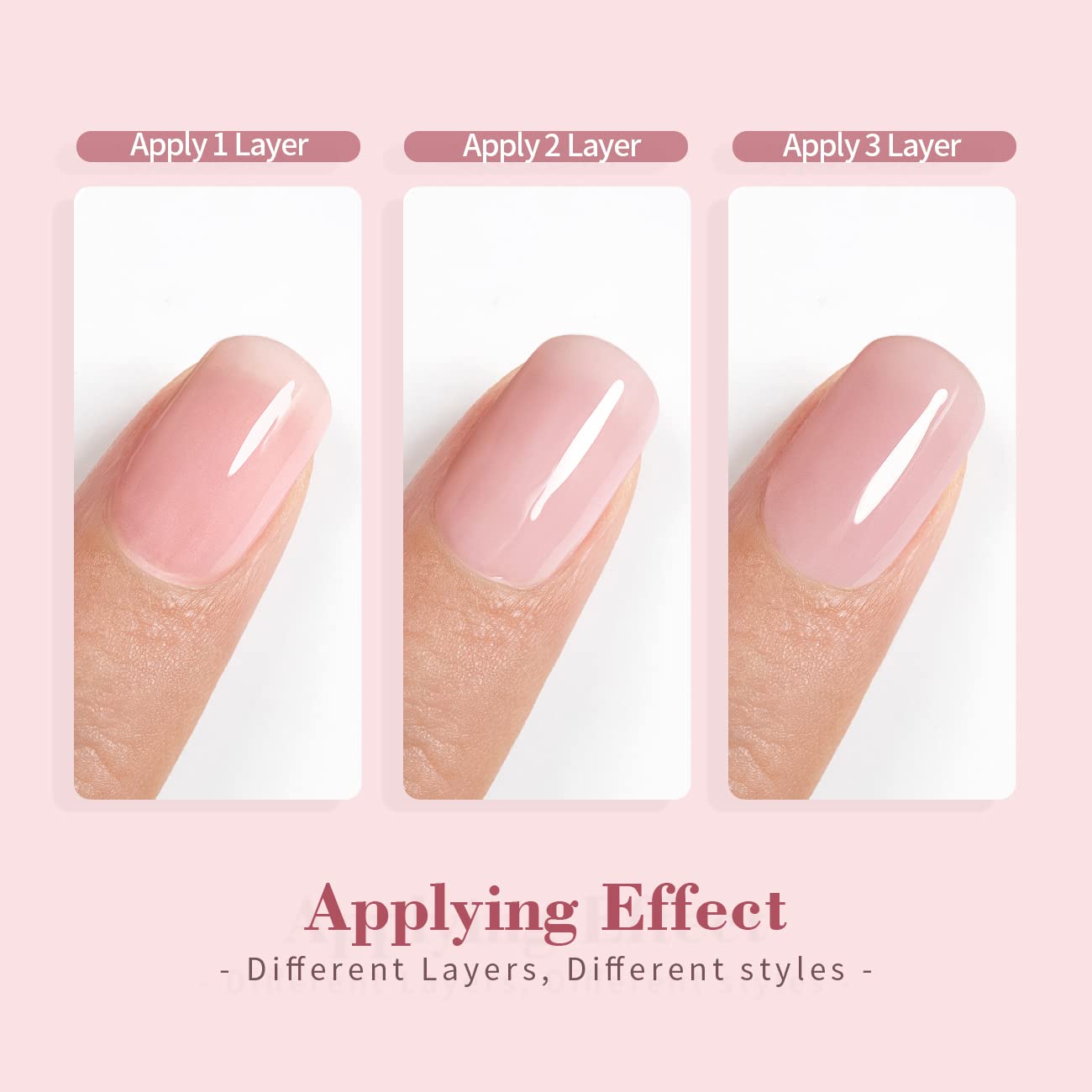 RARJSM Nude Gel Polish Set Purple Jelly Gel Nail Polish of 6 Transparent Colors 7.5ml Clear Mavue Purple Pink Sheer Rose Red Brown Autumn Winter French Manicure LED UV Gel Curing Requires Soak Off