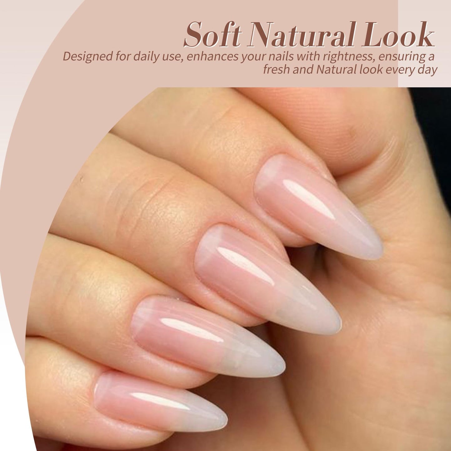 Born Pretty Jelly Gel Nail Polish, Autumn Winter Sheer Gel Nail Polish, Milky Brown Nude Crystal Transparent Gel Polish Gel Manicure DIY Salon Nail Art Gifts Women Girls 7ML 6PCS