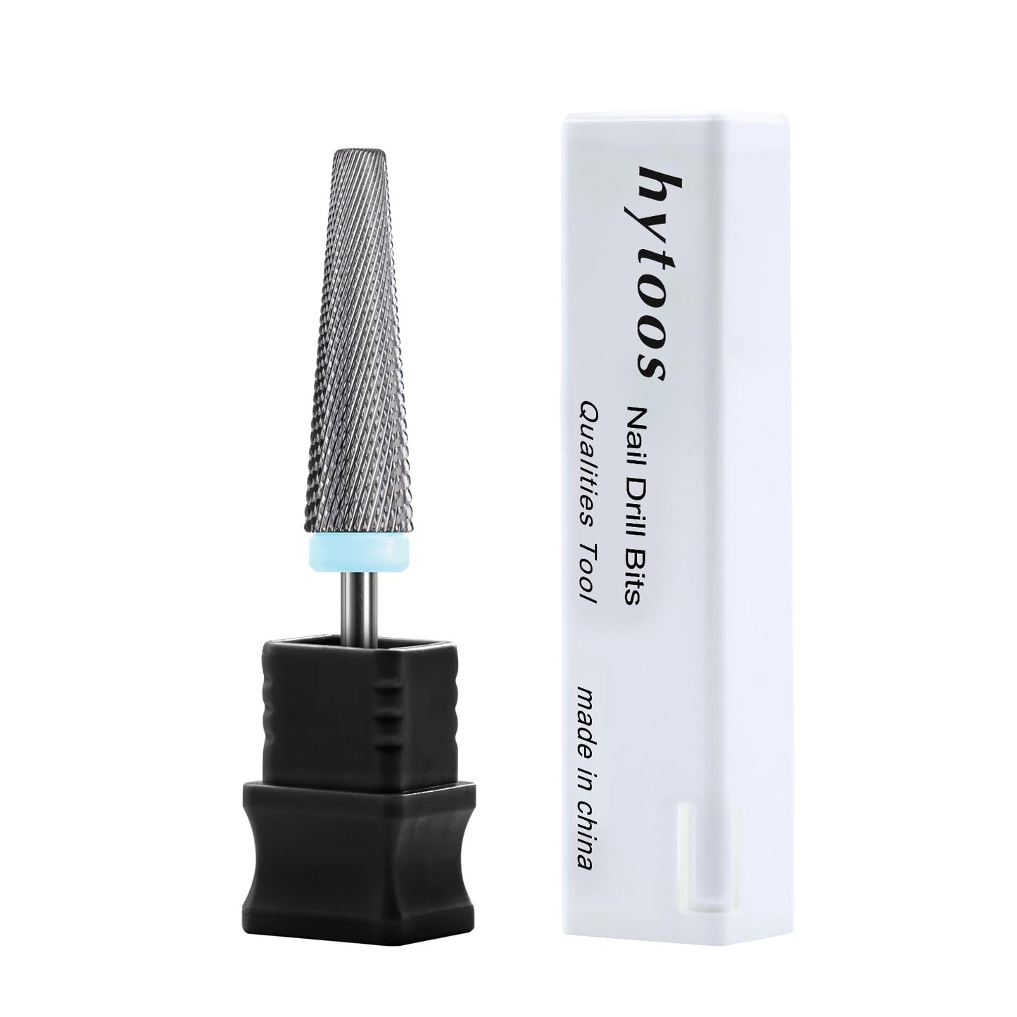 HYTOOS 24mm Super Long 5 in 1 Nail Drill Bits, Cross Tapered Carbide Bit, 3/32" Two-way Rotate for Both Hand, Remove Acrylic Nails/Gel, Electric File Tool Drills Manicure Accessories (2XF)