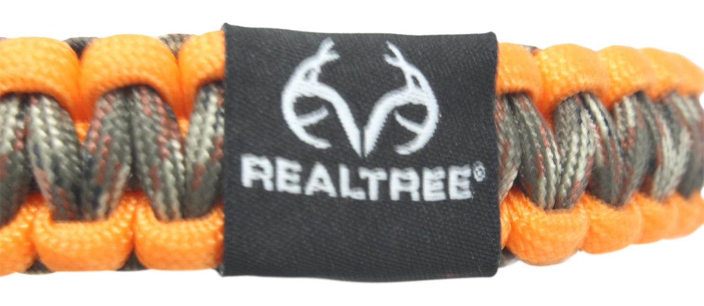 Ten Point Gear Realtree® Paracord Archery Bow Wrist Sling - 100% Full Grain Leather 550 Paracord (Blaze Camo)