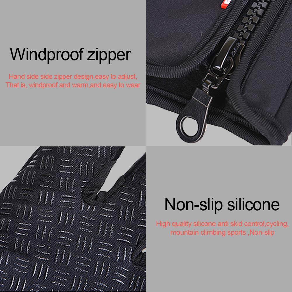 XPSZDBS Winter Gloves Touch Screen Windproof Gloves are Warm and Adjustable.Suitable for Outdoor Running, Cycling, Fishing, Skiing and Other Sports and Work Warm Gloves.