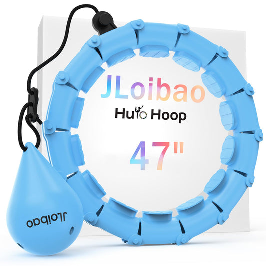 JLoibao Weighted Hula Circle with 24 Links for Adults Weight Loss, Infinity Fitness Hoop Plus Size, for Women Smart Exercise Equipment