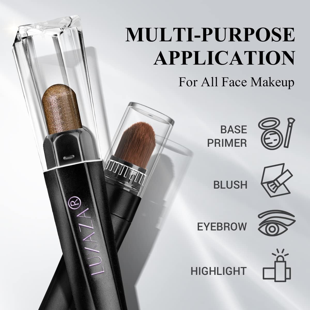 LUXAZA 6PCS Cream Eyeshadow Stick Makeup Sets, Metallic And Matte Shimmer Eye Shadow Eye Brightener Stick Pencil Crayon - Brown Neutral