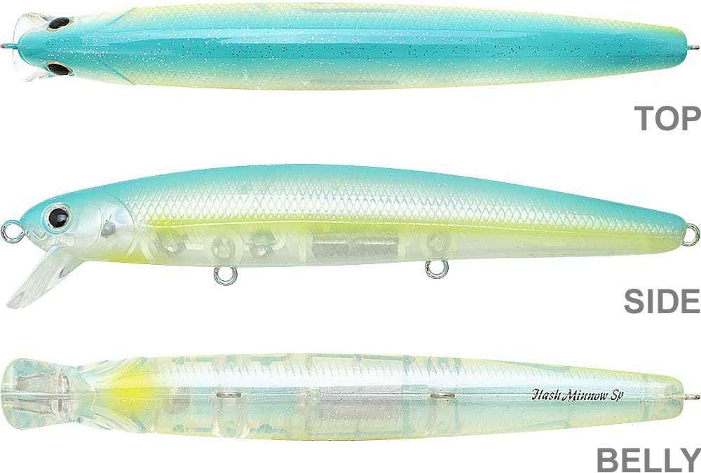 LUCKY CRAFT Flashminnow 110 (749 Super Glow OB CherryDine), Surf Fishing Lure