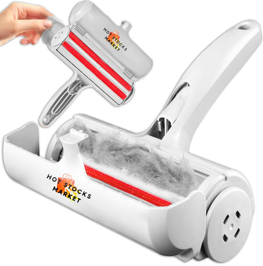 Hot Stocks Market Pet Hair Removal Tool - Reusable Lint Roller for Pet Hair Remover for Clothing, Furniture, Carpet, Multil Surface Fur Removal Tool