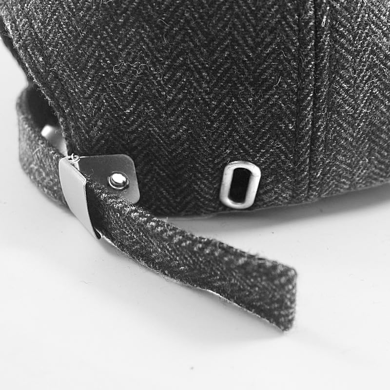 Oversize XXL Baseball Caps for Men Winter Wool Big Head Hats Large Head Hat Plus Size Cap Adjustable 22.5"-25.5" Grey
