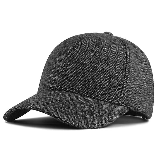 Oversize XXL Baseball Caps for Men Winter Wool Big Head Hats Large Head Hat Plus Size Cap Adjustable 22.5"-25.5" Grey