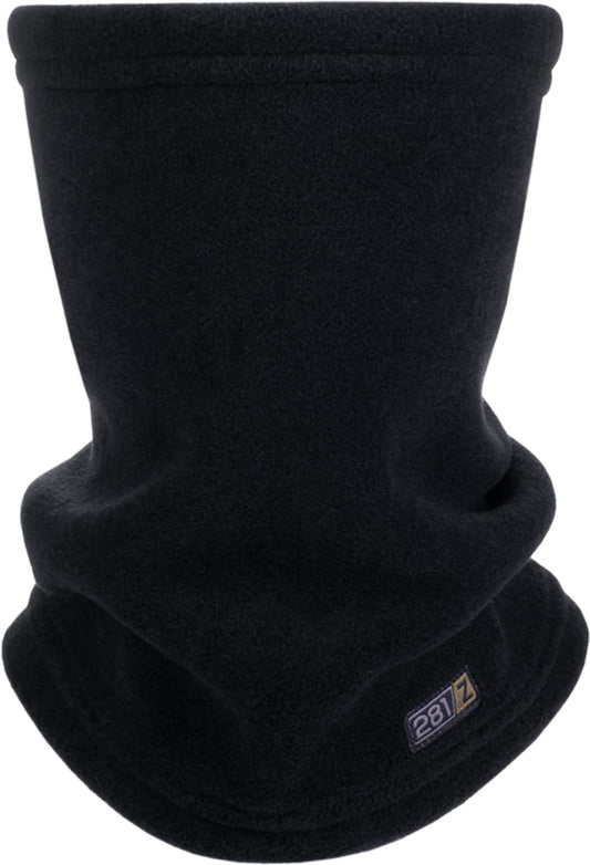 281Z Winter Warmer Neck Gaiter - Military Outdoor Sport - Polartec Thermal Pro Fleece Tube Scarf (Black, One Size)
