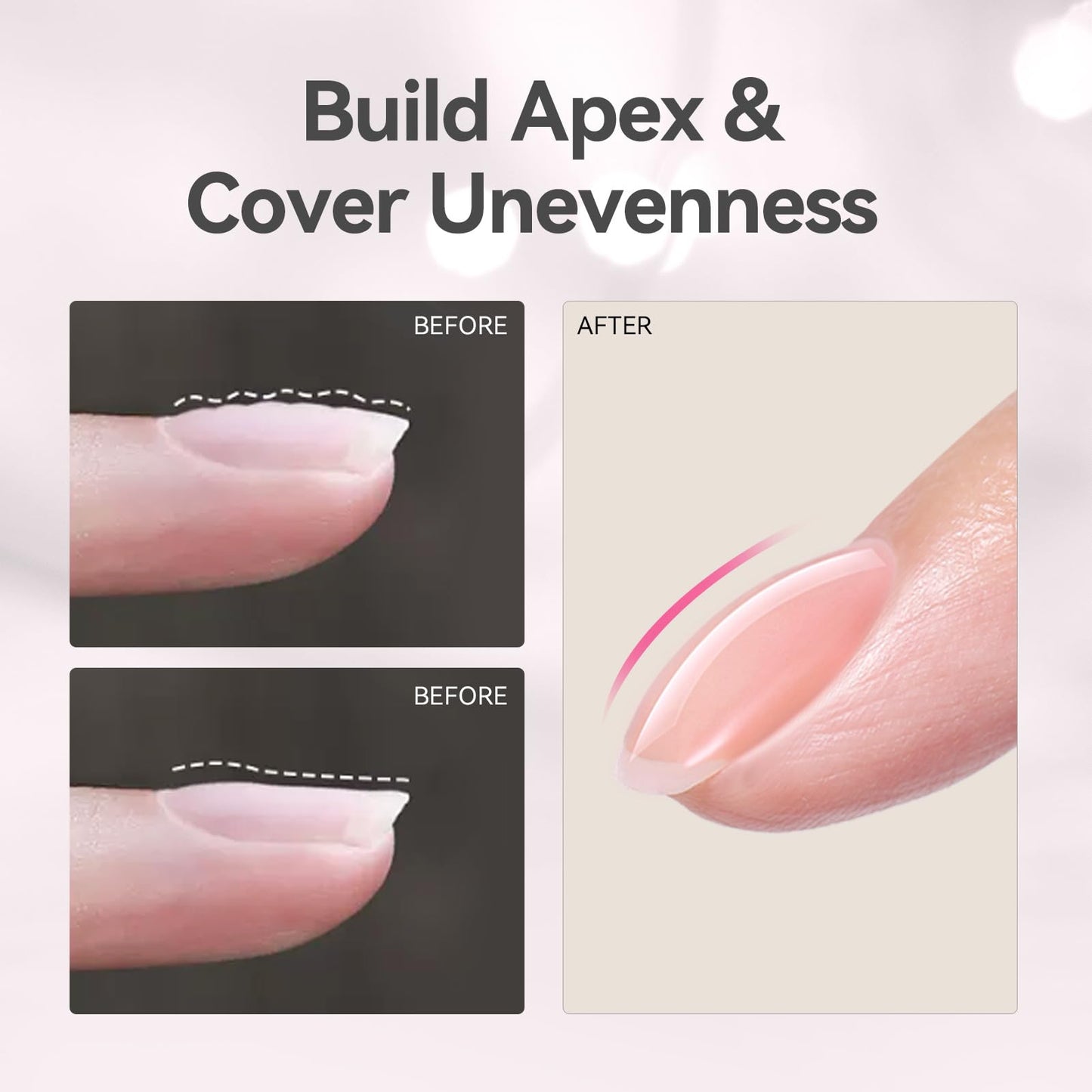 BORN PRETTY Builder Gel for Nails, 8-in-1 Milky Nude Natural Clear Builder Nail Gel for Nail Apex and Extension Strengthener, Nail GLue Gel Hard Gel Base Rhinestone Nail Glue Gel in a Bottle 15ml