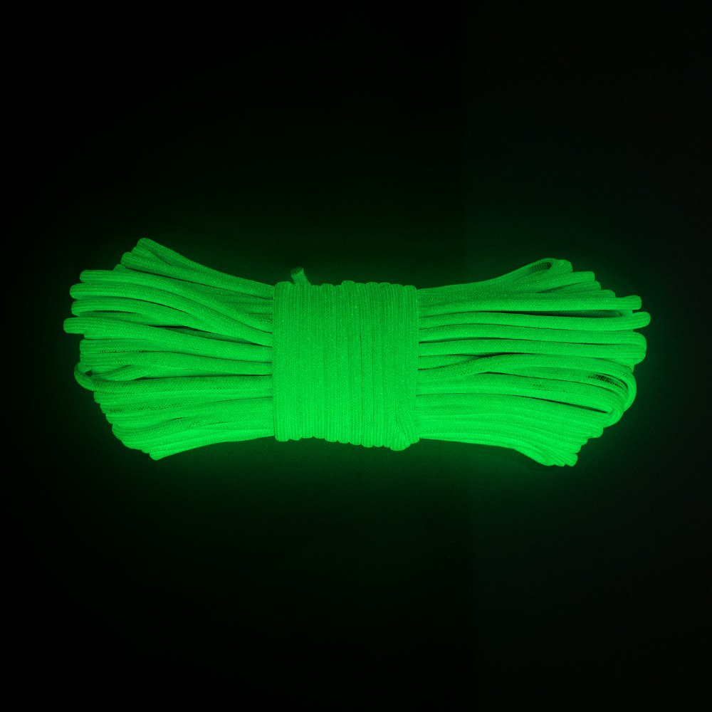 Glow in The Dark Zesty 550lb Paracord – 21 Strand Luminous Parachute Cord for Nighttime Outdoor Utility