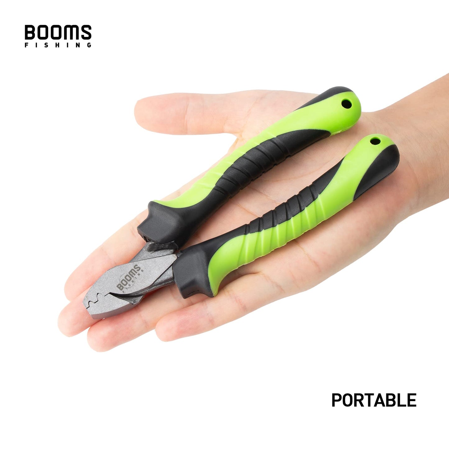 Booms Fishing CP2 Fishing Crimping Tool for Single-Barrel Sleeves, with 300pcs Sleeves, Green